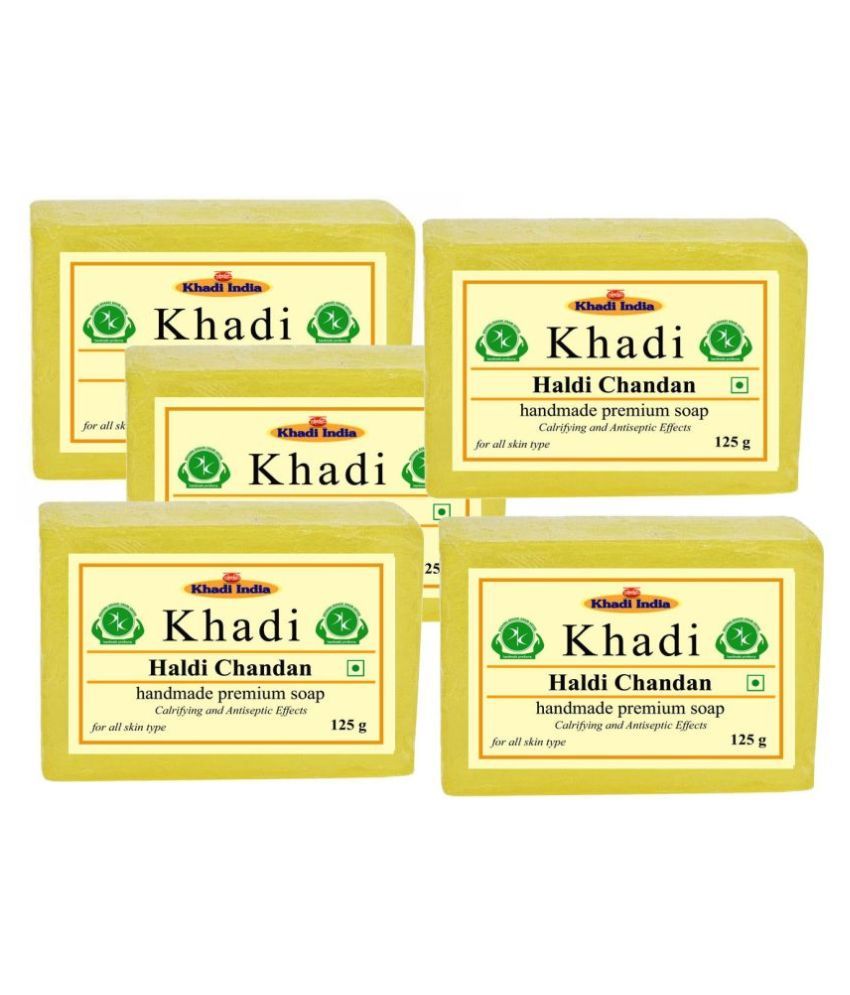     			Premium Khadi Haldi Chandan Soap 625 g Pack of 5