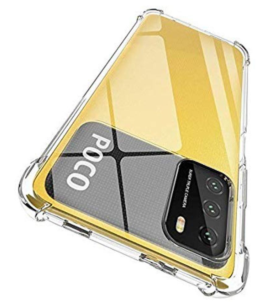     			Xiaomi Poco M2 Plain Cases Megha Star - Transparent Premium Transparent Case