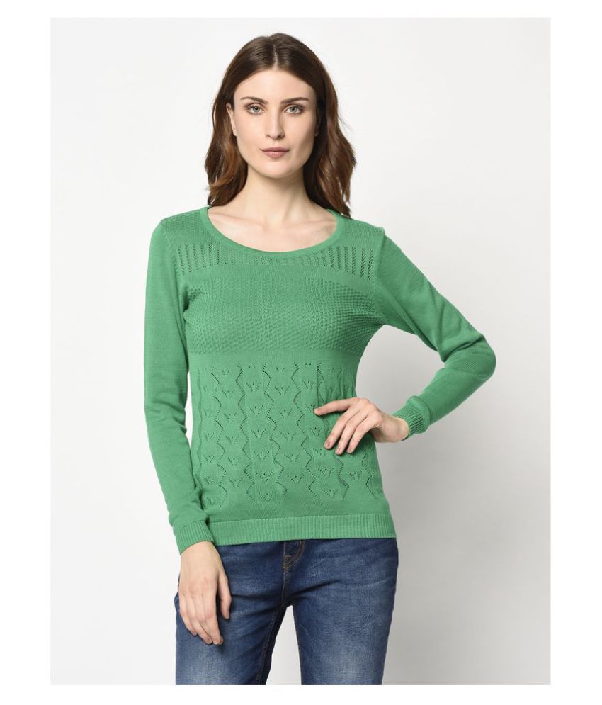     			98 Degree North Cotton Green Pullovers