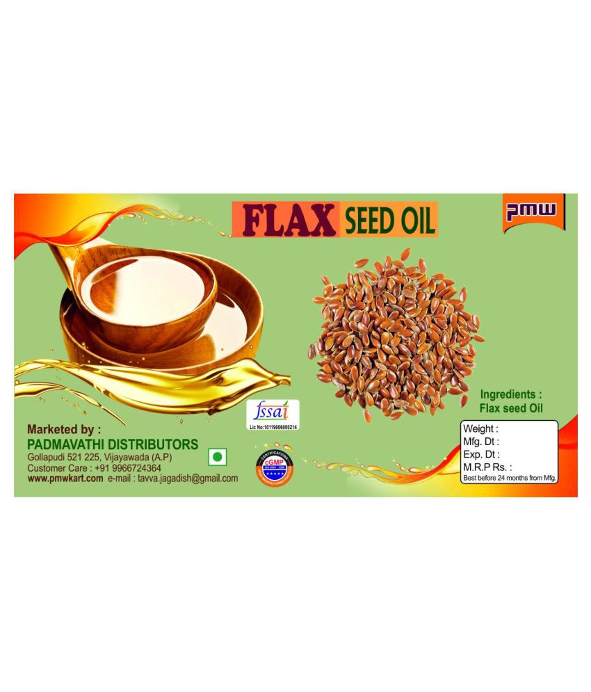     			Grade A Quality - Flax Seed Oil - Alsi Oil - Health - Pooja - Body Building - Loose Packed - 500 Ml