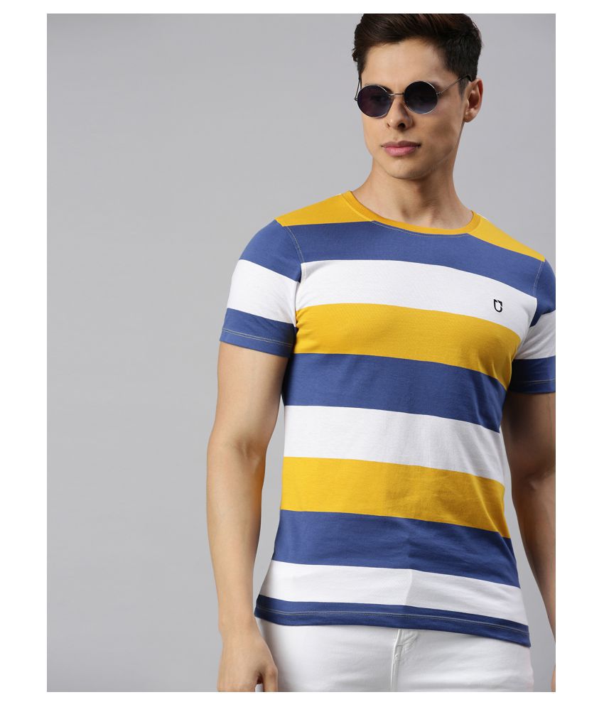     			Urbano Fashion Cotton Multicolor Striper T-Shirt