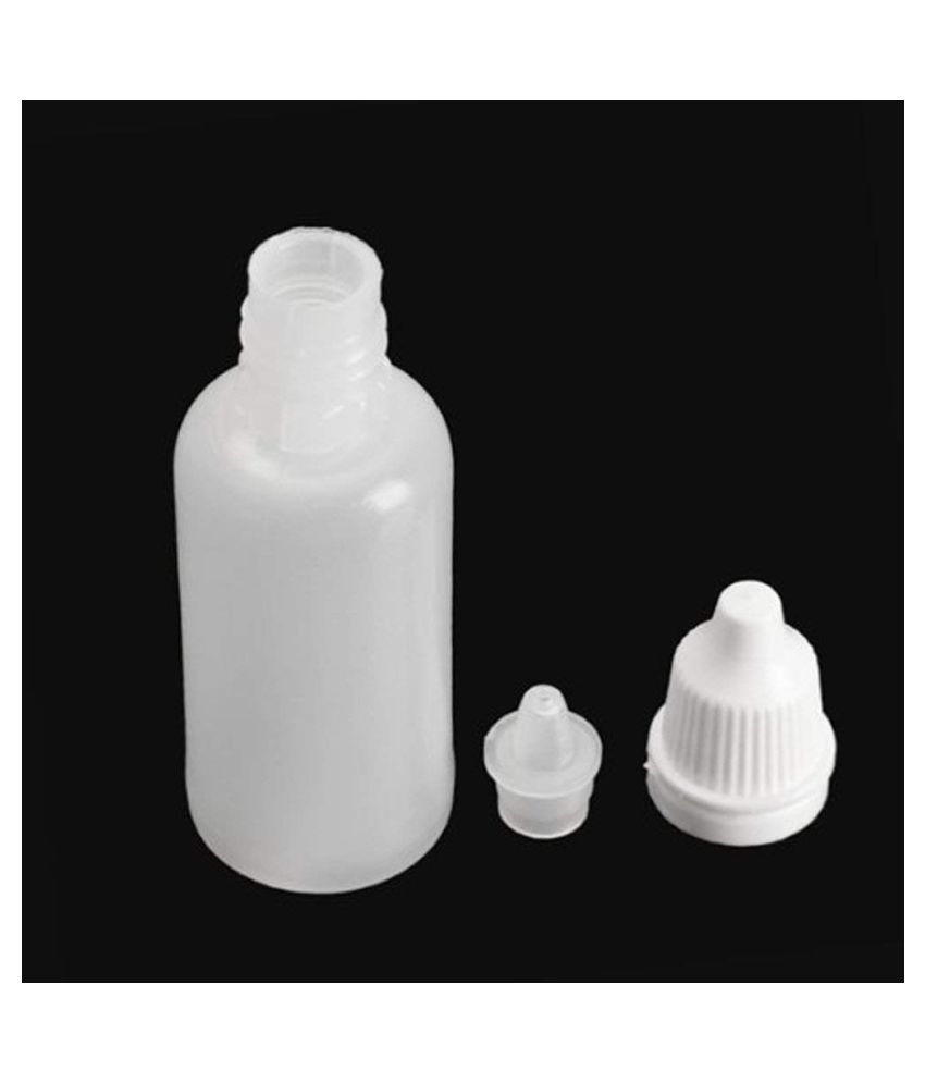 25 Bottles 10ML White Plastic Empty Squeezable Dropper Bottles Eye