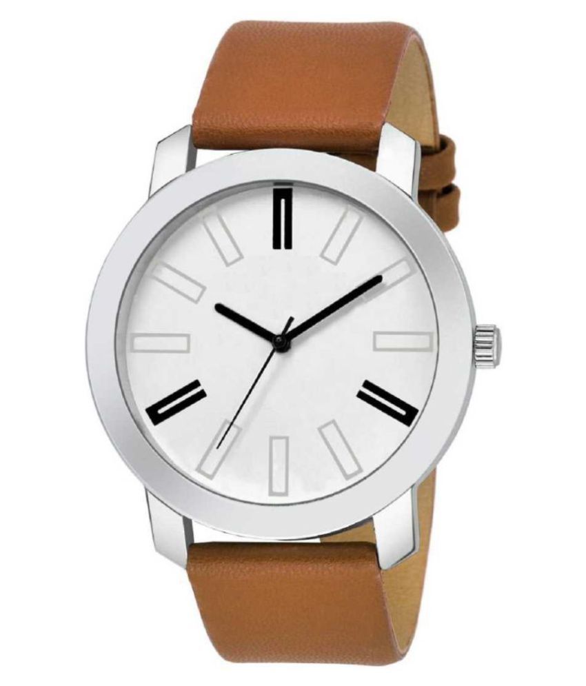     			EMPERO - Brown Leather Analog Men's Watch