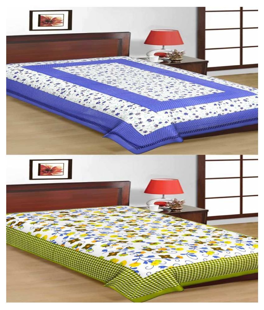     			Uniqchoice Cotton 2 Single Bedsheets ( 225 cm x 150 cm )