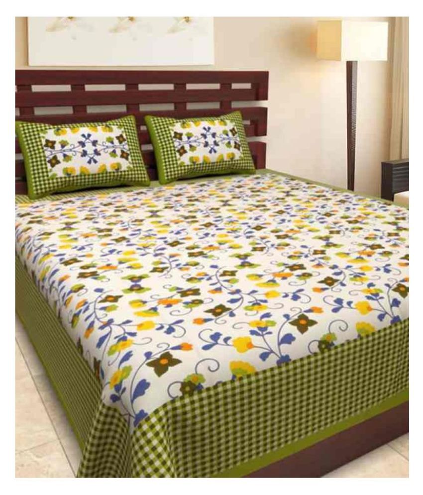     			Uniqchoice Cotton Double Bedsheet with 2 Pillow Covers ( 240 cm x 215 cm )