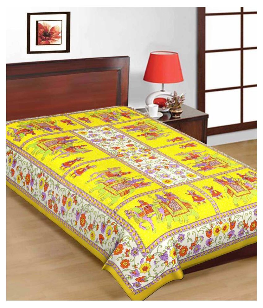     			Uniqchoice Cotton Single Bedsheet ( 225 cm x 150 cm )