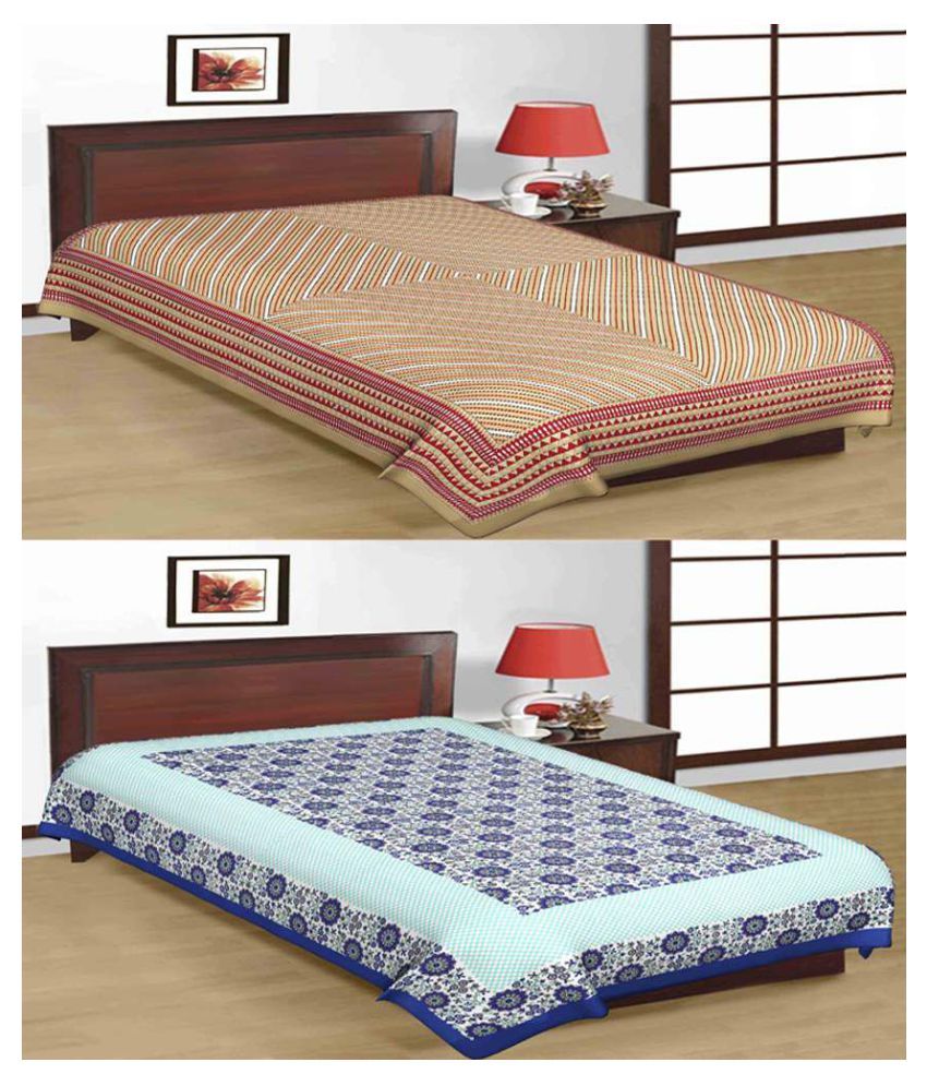     			Uniqchoice Cotton 2 Single Bedsheets ( 225 cm x 153 cm )