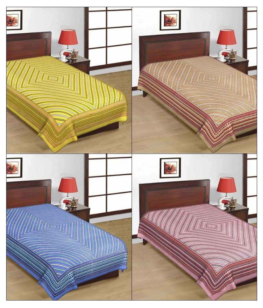     			Uniqchoice Cotton Single Bedsheet ( 225 cm x 153 cm )