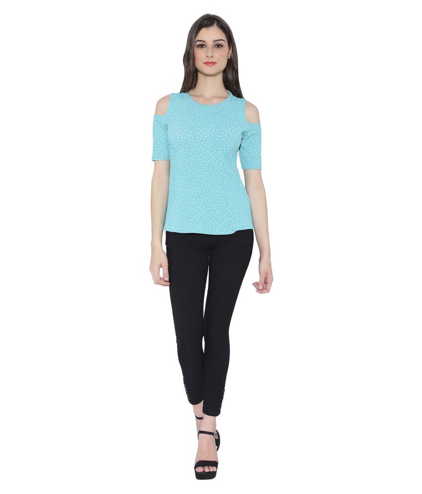     			Chimpaaanzee Polyester Regular Tops - Turquoise