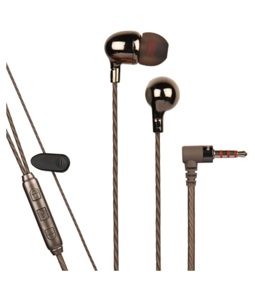 hitage HB-27 CLASSIC DESIGN In Ear Wired With Mic Headphones/Earphones Black