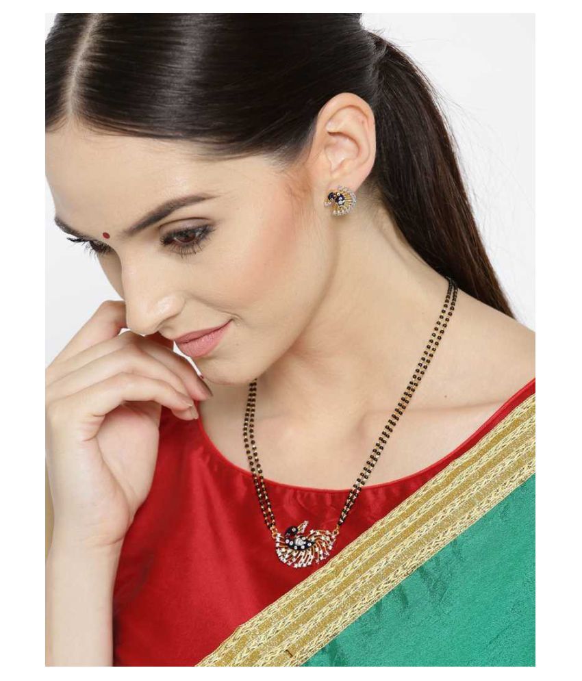     			Darshini Designs Peacock Mangalsutra For Women with 18 Inches Length Mangalsutra Chain