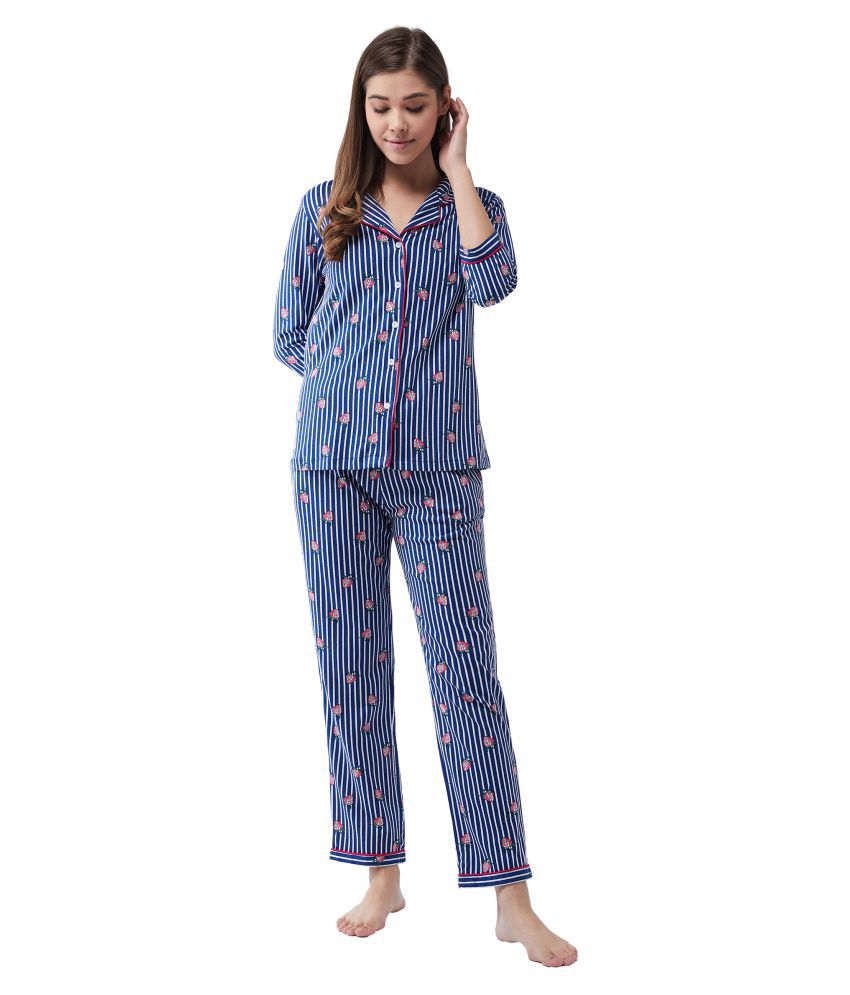     			Miss Chase Cotton Nightsuit Sets - Navy
