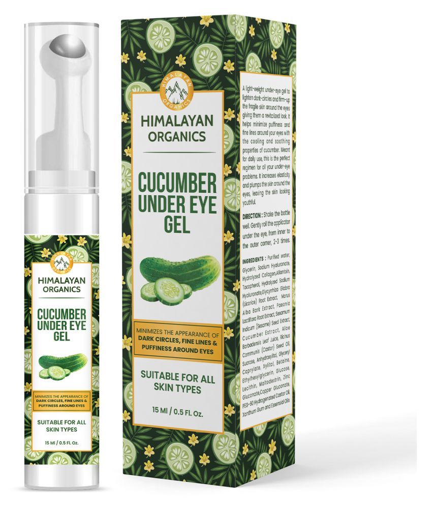 Himalayan Organics Cucumber Under Eye Gel with Massage Eye Roller 15 mL Buy Himalayan Organics