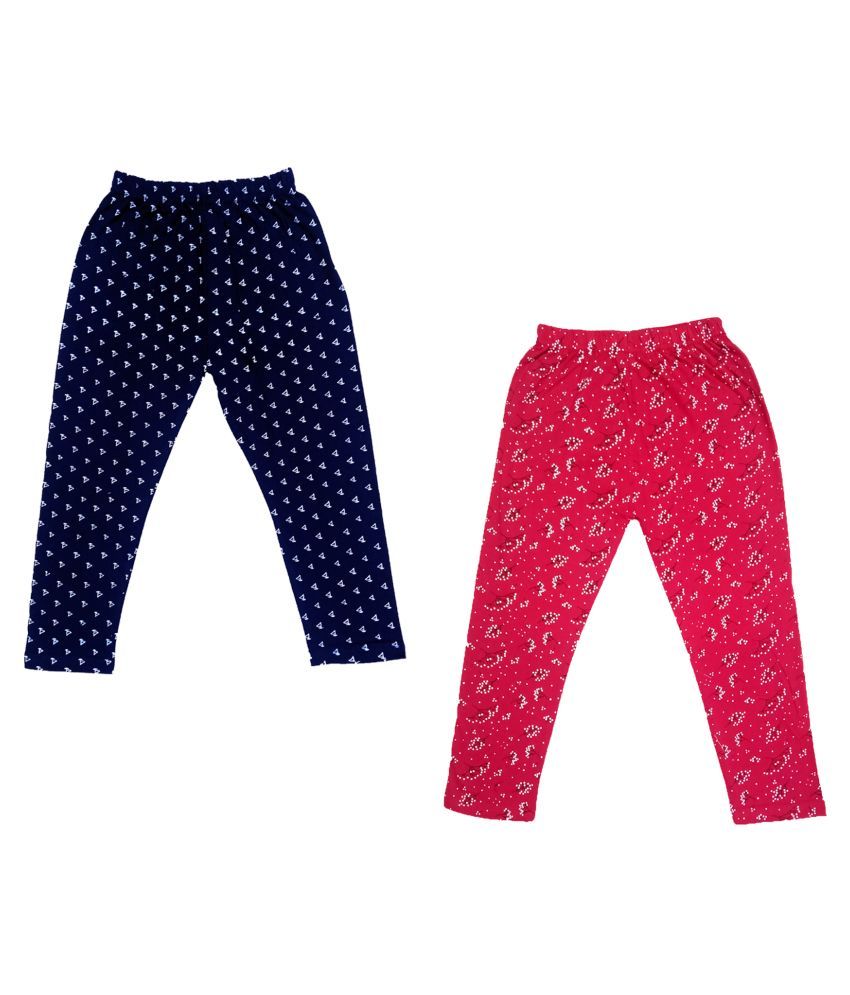 Indistar Girls Cotton Printed Leggings Pants Pack of 2 Indistar Girls Cotton Printed Leggings Pants Pack of 2