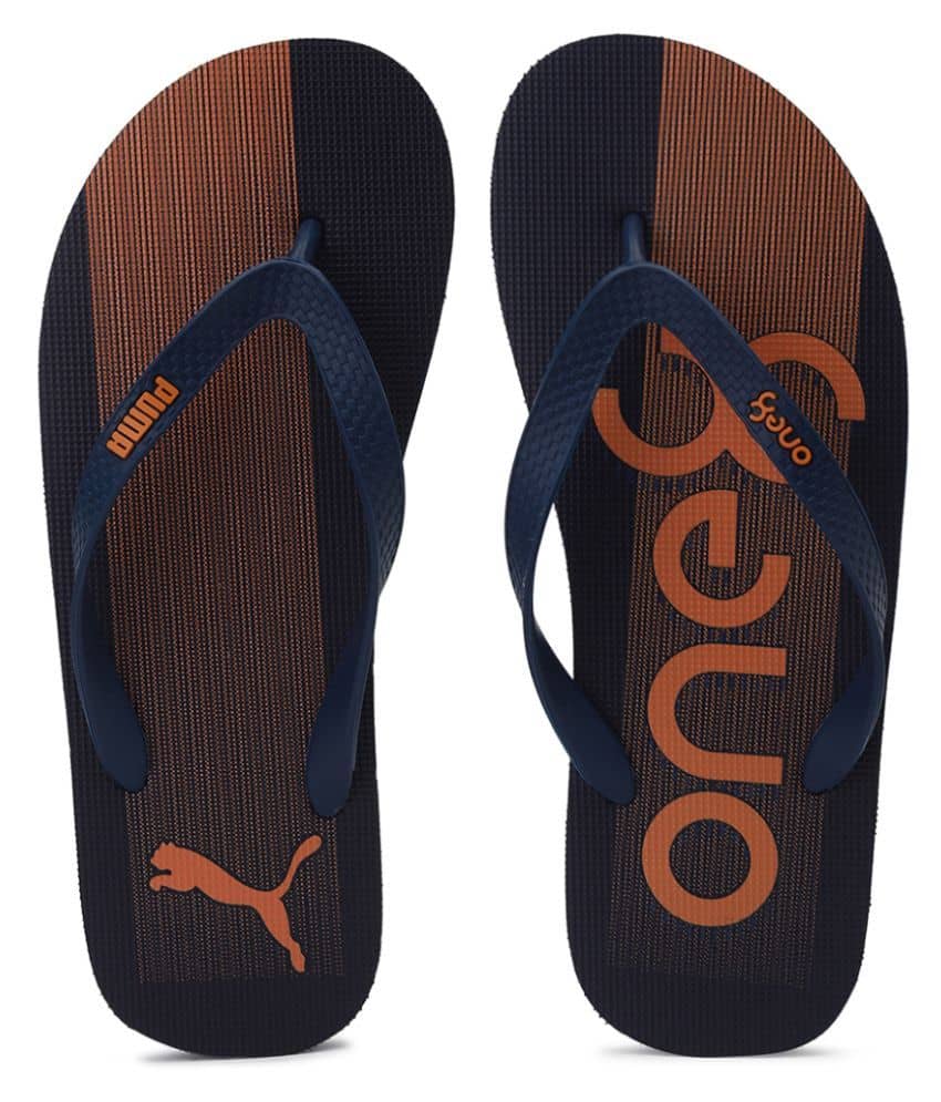 puma blue sandals