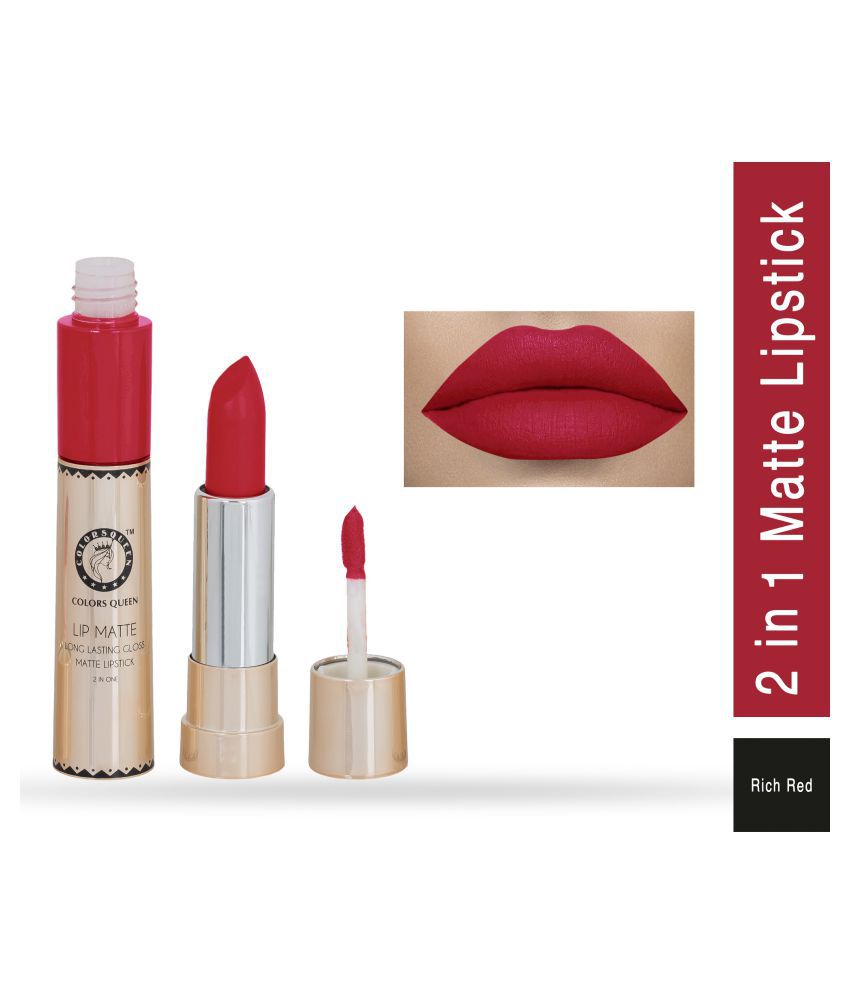     			Colors Queen Long Lasting Matte Lipstick Rich Red 8 g