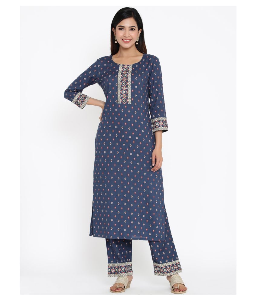     			Kbz Rayon Kurti With Palazzo - Stitched Suit