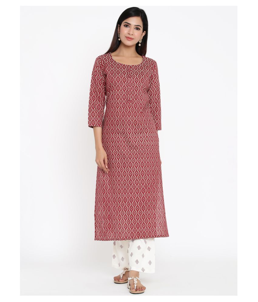     			Kbz Rayon Kurti With Palazzo - Stitched Suit