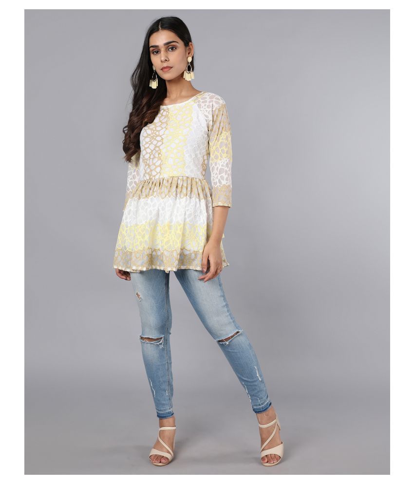     			Selvia Net Regular Tops - Multicolor