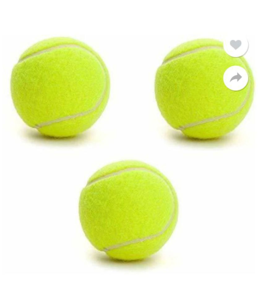EmmEmm Pack of 3 Pcs Finest Cricket Tennis Ball (Green)