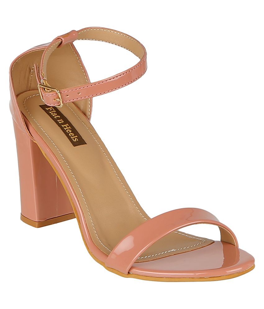 pink block heels new look