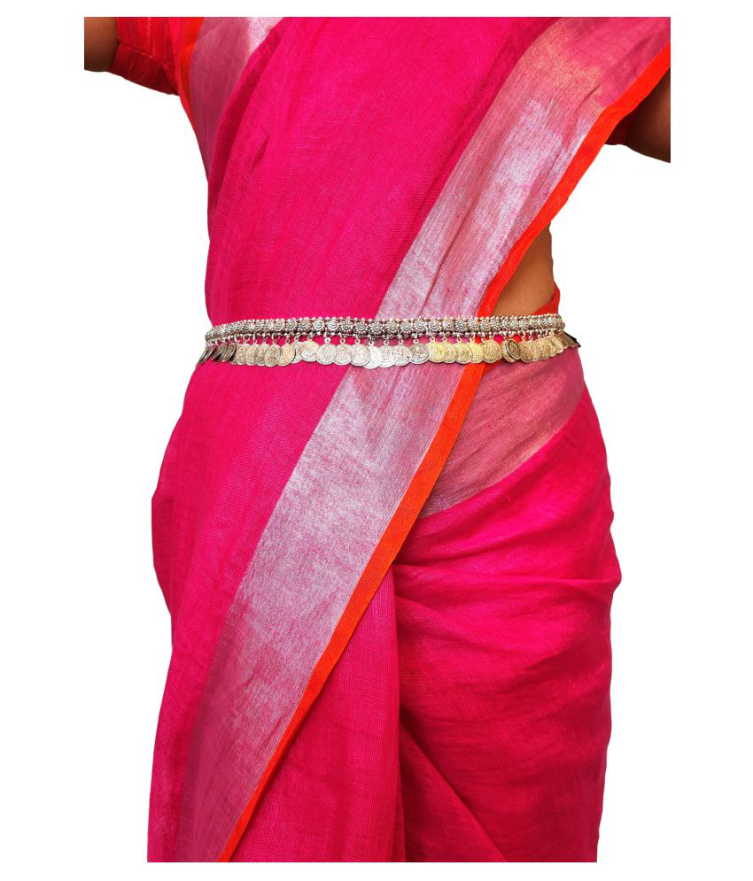     			WomenSky Stylish silver kamarband kamarpatta ottiyanam for wedding for women and girls