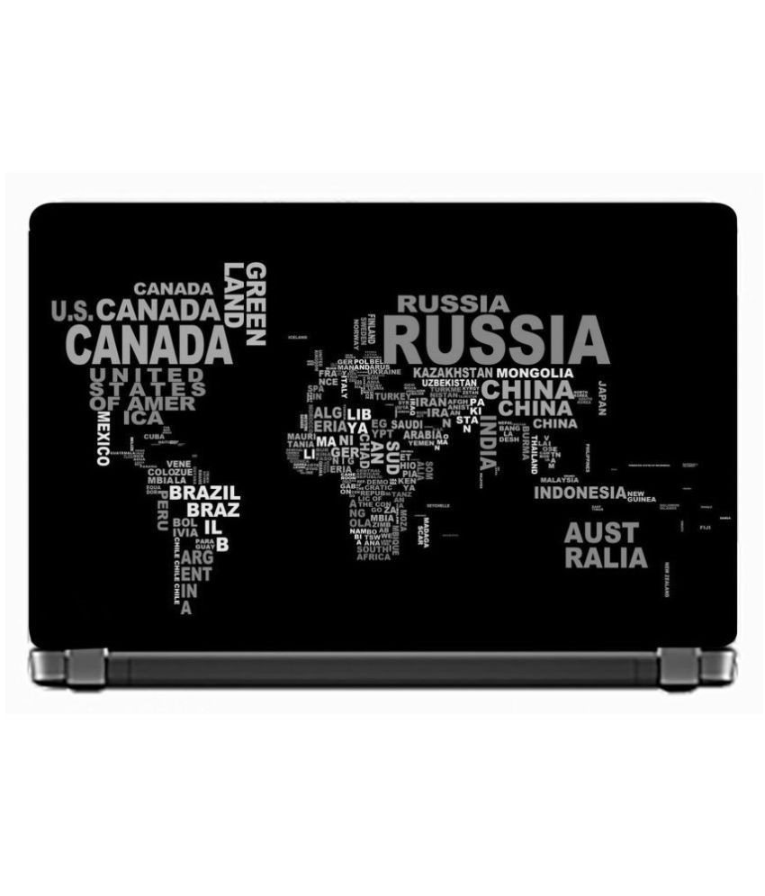     			Laptop Skin map Premium Matte vinyl HD printed Easy to Install Laptop Skin/Sticker/Decal/Vinyl/Cover for all size laptops upto 15.6