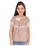 Cutecumber Pack of 1 Girls Georgette Tops ( Brown )