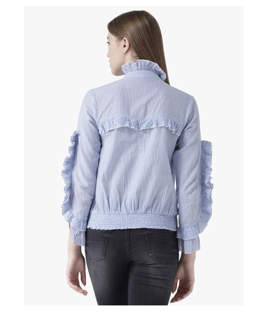 DODO & MOA Cotton Regular Tops Blue Buy DODO & MOA Cotton Regular