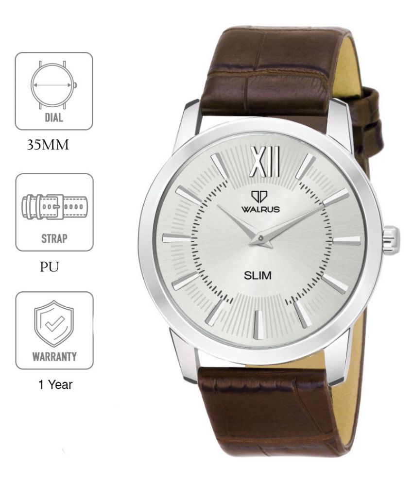     			Walrus Lwm-Slim-070907WA PU Analog Men's Watch