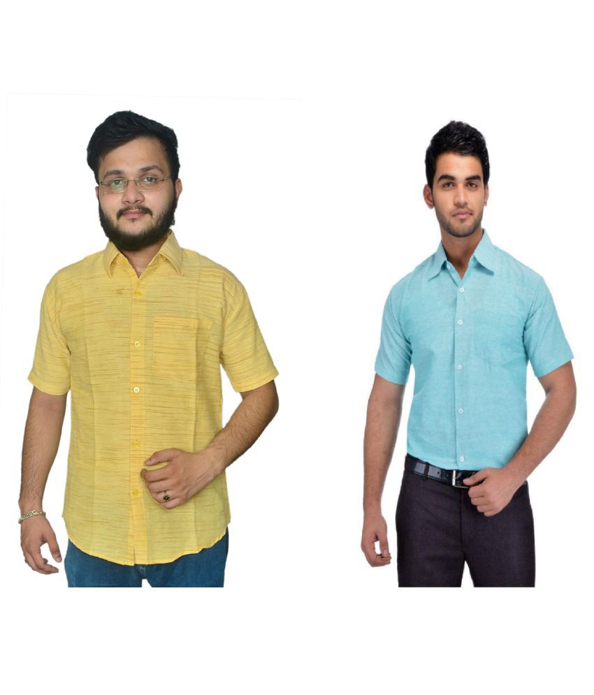     			DESHBANDHU DBK 100 Percent Cotton Multi Solids Formal Shirt