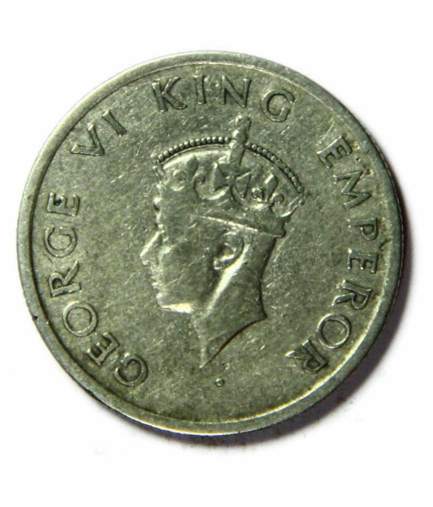     			HISTORICAL INDIA - BRITISH INDIA HALF RUPEE TIGER COIN - GEORGE VI COPPER NICKEL COIN 1 Numismatic Coins