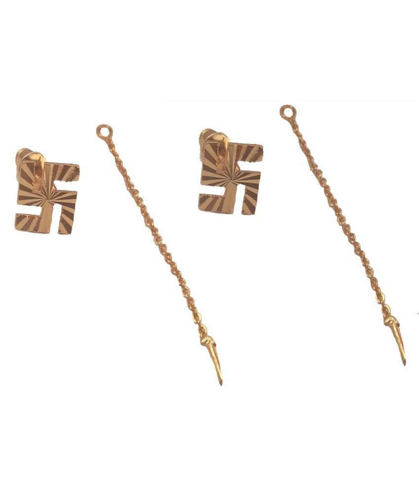 swastik earrings gold price