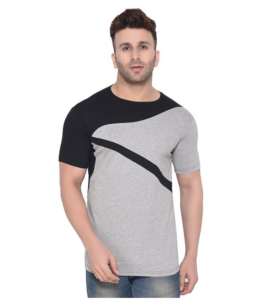 Tee Town 100 Percent Cotton Mustard Color Block T-Shirt - Buy Tee Town ...