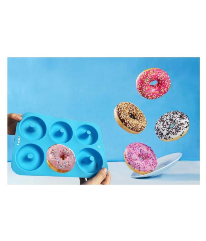 sell4you 1 Pcs Silicone Donut Pan Baking Mold, NonStick Doughnuts