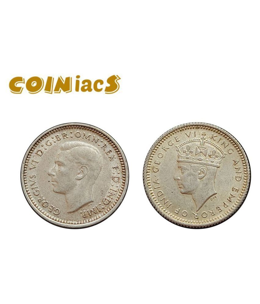     			Coiniacs Scarce Set of Three Pence Australia & 5 Cents Malaya Silver Coins Issued in the Name of King George VI, Coins of British Colonies ✧ High Collectible Grade, 100% Authenticity Assurance – COINIACS