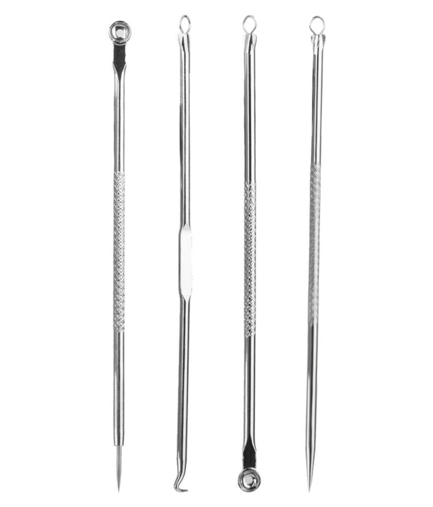 Lenon Stainless Steel Blackhead Pimple Blemish Remover Tool (4.72-inch) Pack of 4