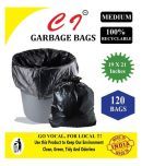 C I  Garbage Medium 120 pcs - 19X21 Disposable Garbage Trash Waste Dustbin Bags | 4 packs of 30 pcs