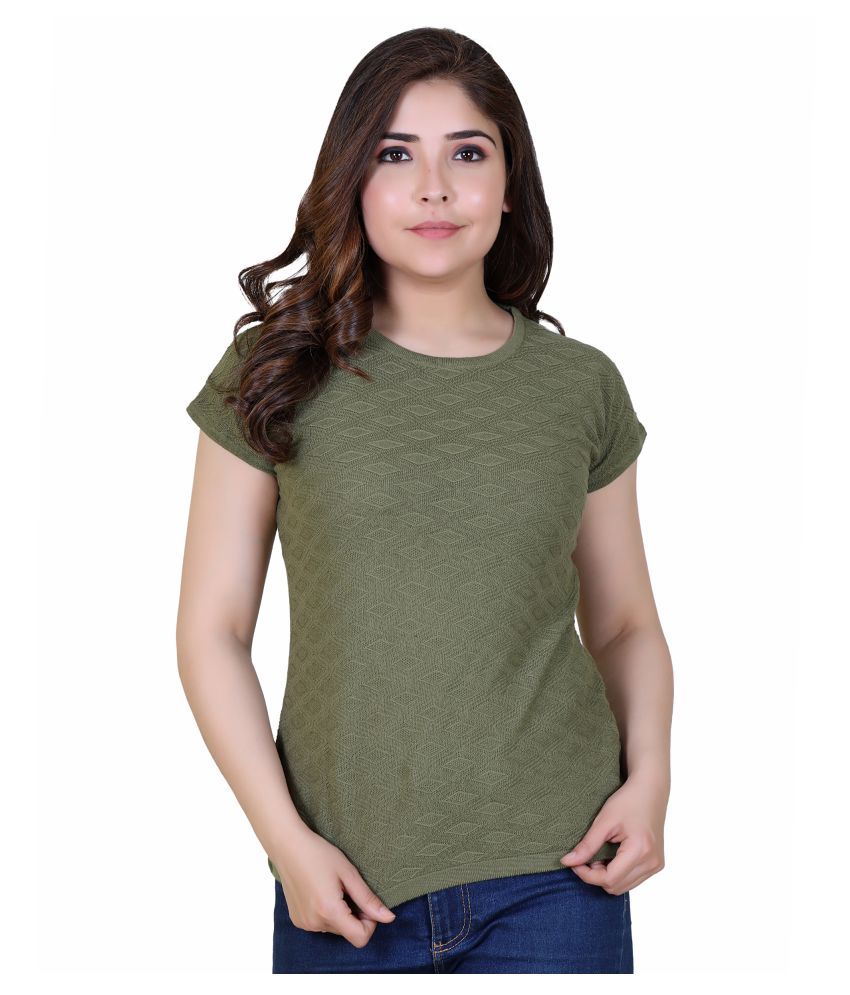     			Ogarti Cotton Regular Tops - Green