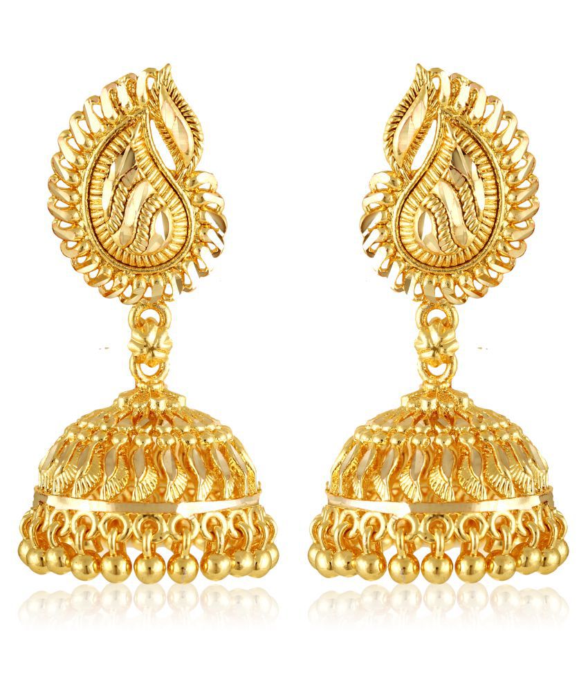     			Vighnaharta wedding and Party wear Gold Plated alloy jhumki Earring for Women and Girls (VFJ1263ERG)