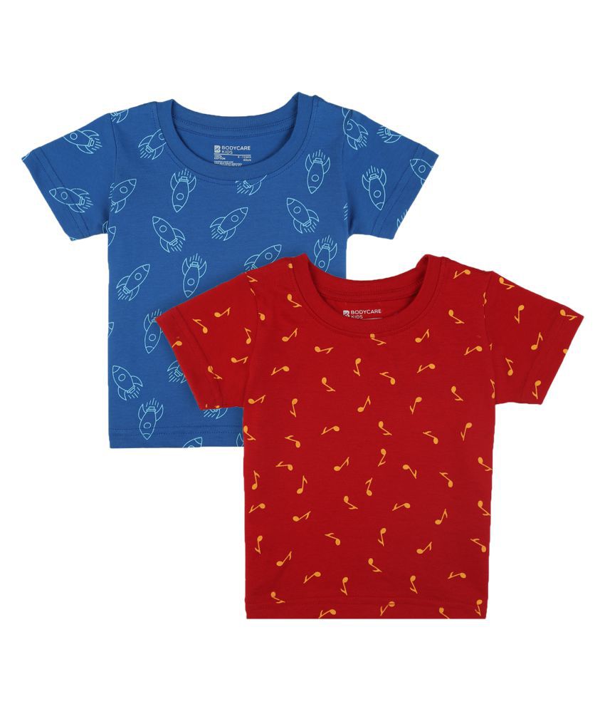     			Bodycare Kids Infant Boys Antiviral Red & Blue T-Shirt Pack of 2