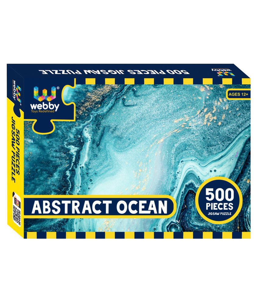     			Webby Abstract Ocean Cardboard Jigsaw Puzzle, 500 Pieces