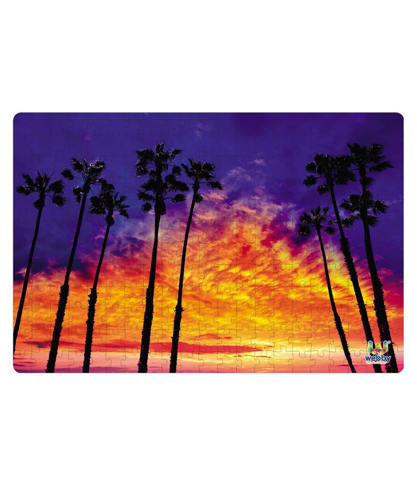     			Webby Sunset At Beach Wooden Jigsaw Puzzle, 252 Pieces