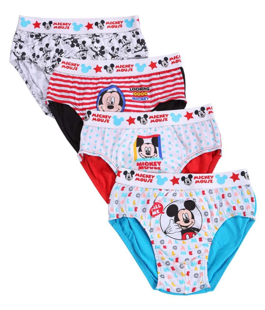 Bodycare Kids Boys Assorted Mickey & Friends Printed Briefs Pack Of 4 ...