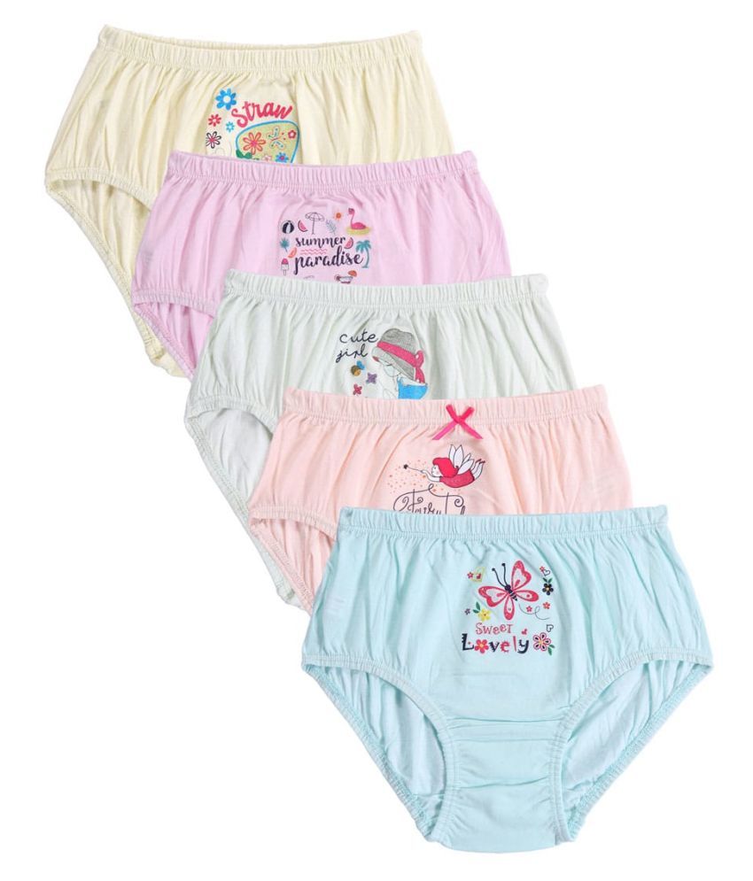     			Pack of 5 Bodycare Kids 100% Cotton Girls Panties ( Multi )