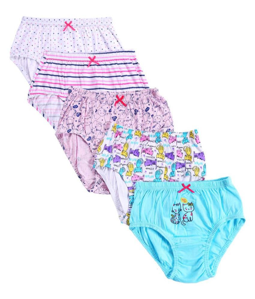     			Bodycare Kids Girls Assorted coloured Printed Panties Pack Of 5