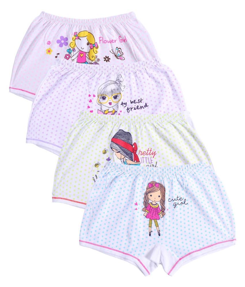     			Pack of 4 Bodycare Kids 100% Cotton Girls Panties ( Multi )