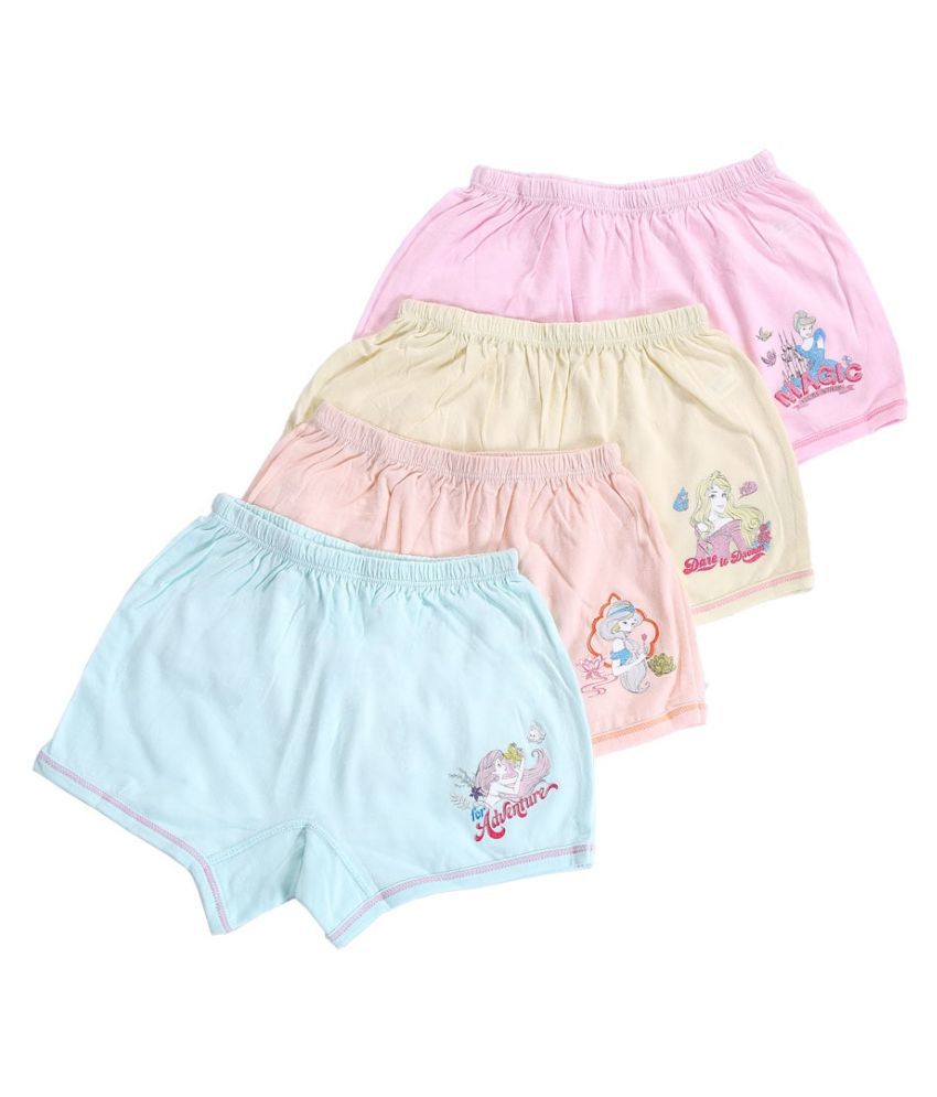     			Bodycare Kids Girls Assorted coloured Princess Printed Hipster Panties Pack Of 4