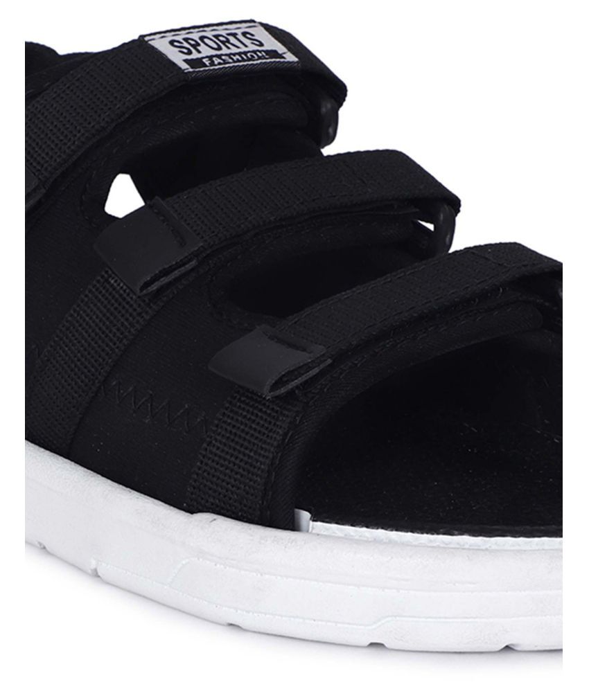 aadi men black sandals