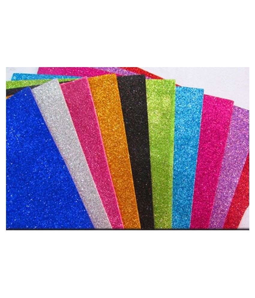     			Atanands Glitter Foam Sheets Multicolor Pack of 10